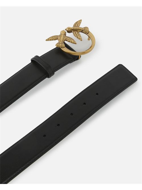 Cintura alta Love Birds in pelle 4cm PINKO | 100120A0F1/Z99Q